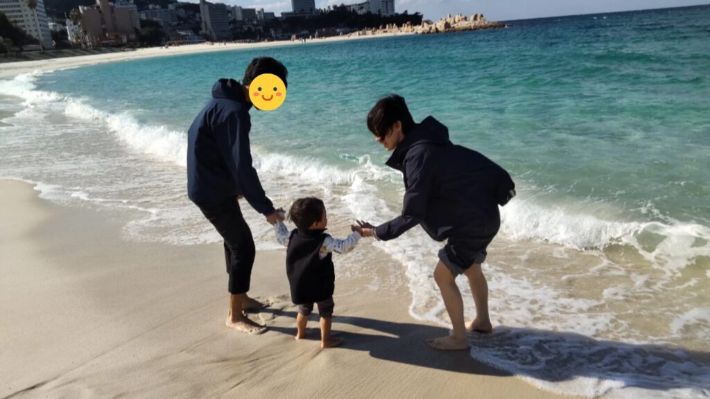 2歳児と白良浜
