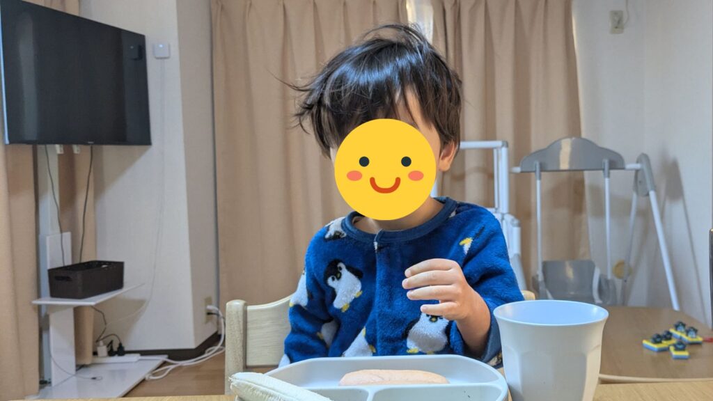 フリーランスの1日　息子起床、ごはんなど